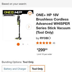 Ryobi 18v Brushless Cordless Vacuum 