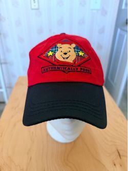 Vintage 90s Disney Winnie the Pooh Spell Out Authentically Pooh Baseball Hat Womens OSFA