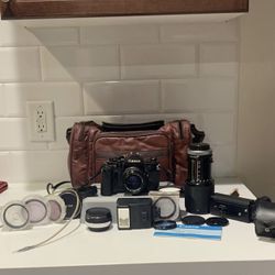 Canon A-1 Camera With Equipment