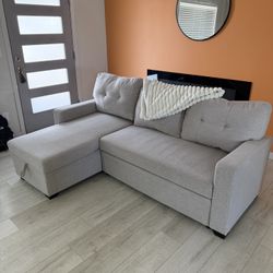 Small Gray Sectional Couch With Chaise And Pullout