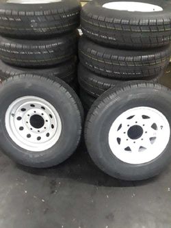 New st235/80r16 trailer tires or wheels