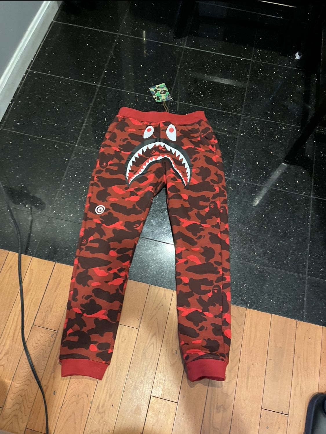 Red BAPE Pants