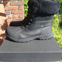 New UGG Butte Black Men Boot Men Size 9.5
