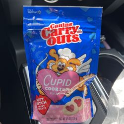 New Bag Of ,Canine Carry Outs Cupid Cookies For Dogs ,Soft Batch Sweet Treats . $1.00