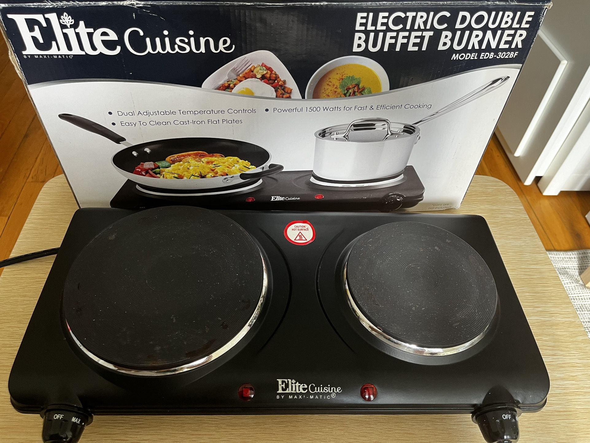Elite Cuisine Electric Double Buffet Burner