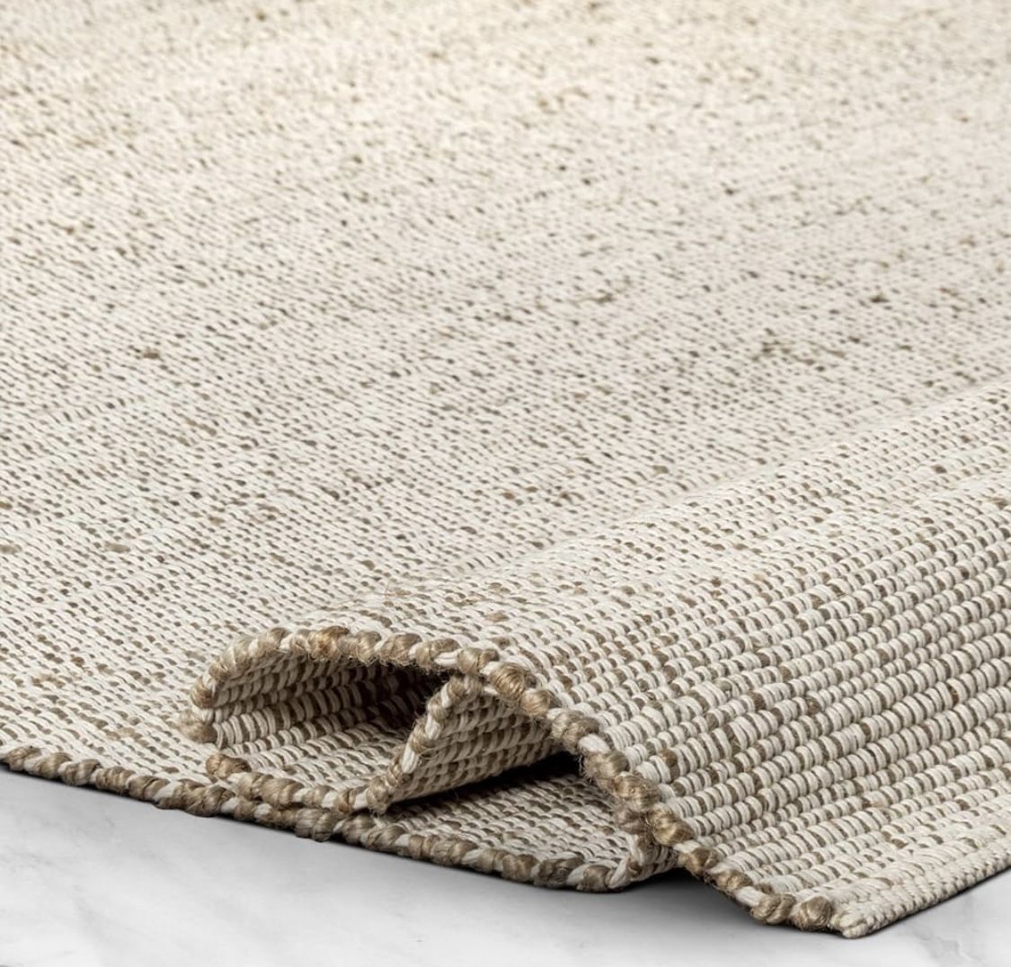 GRUHUM Jute and Cotton Natural Fiber Rectangular Handwoven Boho Reversible Braided Rug. 5' x 8'