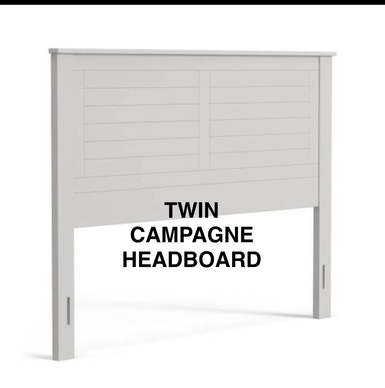 NEW KETTLE RIVER CAMPAGNE TWIN HEADBOARD (GLOSS WHITE)