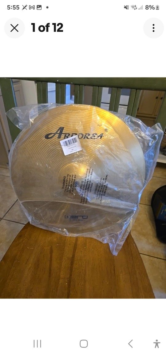 Cymbal Crash Cymbal Hero Brilliant Finish Bright Sound 16 Inch Drum CyArborea Crash Cymbal is a single 16-inch drum cymbal made of metal