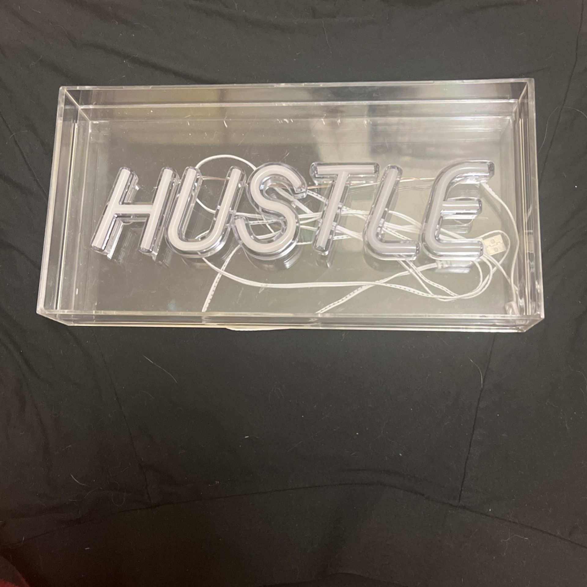 Light Up Led Hustle Sign