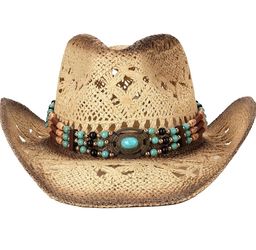 ✨🤠🐴YOUBADU Western Straw Cowboy and Cowgirl Hats with Decorative Bands - Unisex Wide Brim