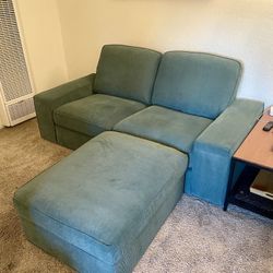 Ikea Kivik Couch Turquoise with ottoman w/ storage