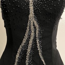 Long beaded evening gown small