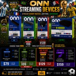 Firestick 4K / Onn TV Streaming Device - WORLD CUP SALE