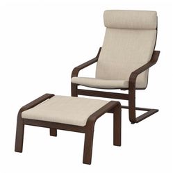 IKEA POÄNG chair + footrest – excellent condition – $100