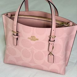 Coach Powder Pink Mollie 25 Hand Bag Purse Tote 