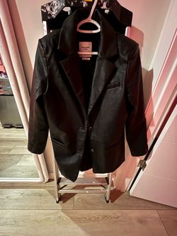 Abercrombie Fitch vegan leather blazer womens small