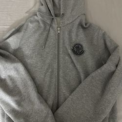 Grey moncler zipup jacket size large (Personal collection)
