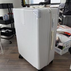 White 30” Check Bag