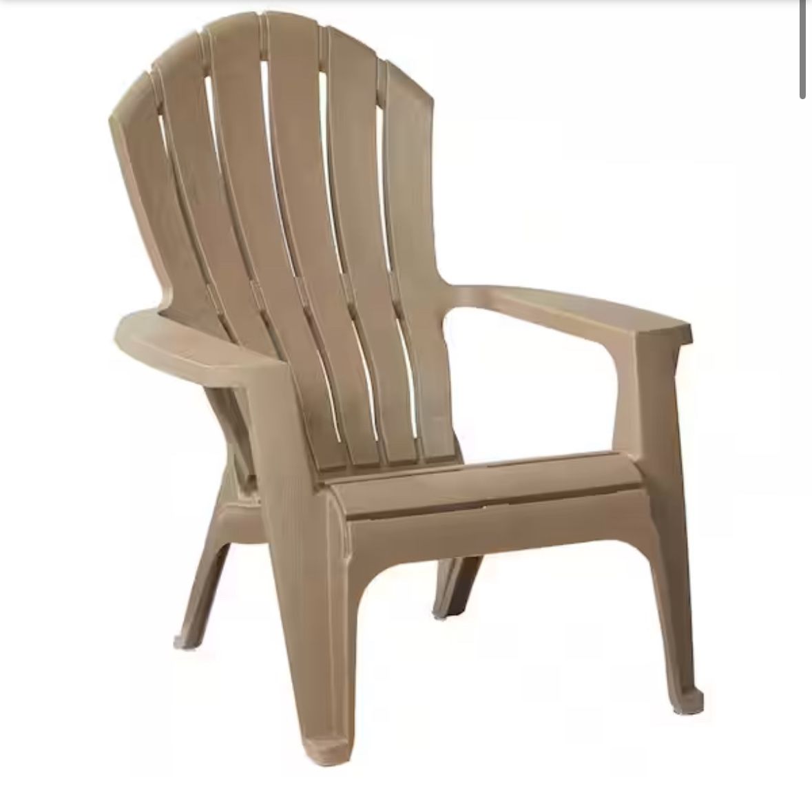 SET of Adirondack Chairs Stylewell Resin Mushroom Brown BRAND NEW