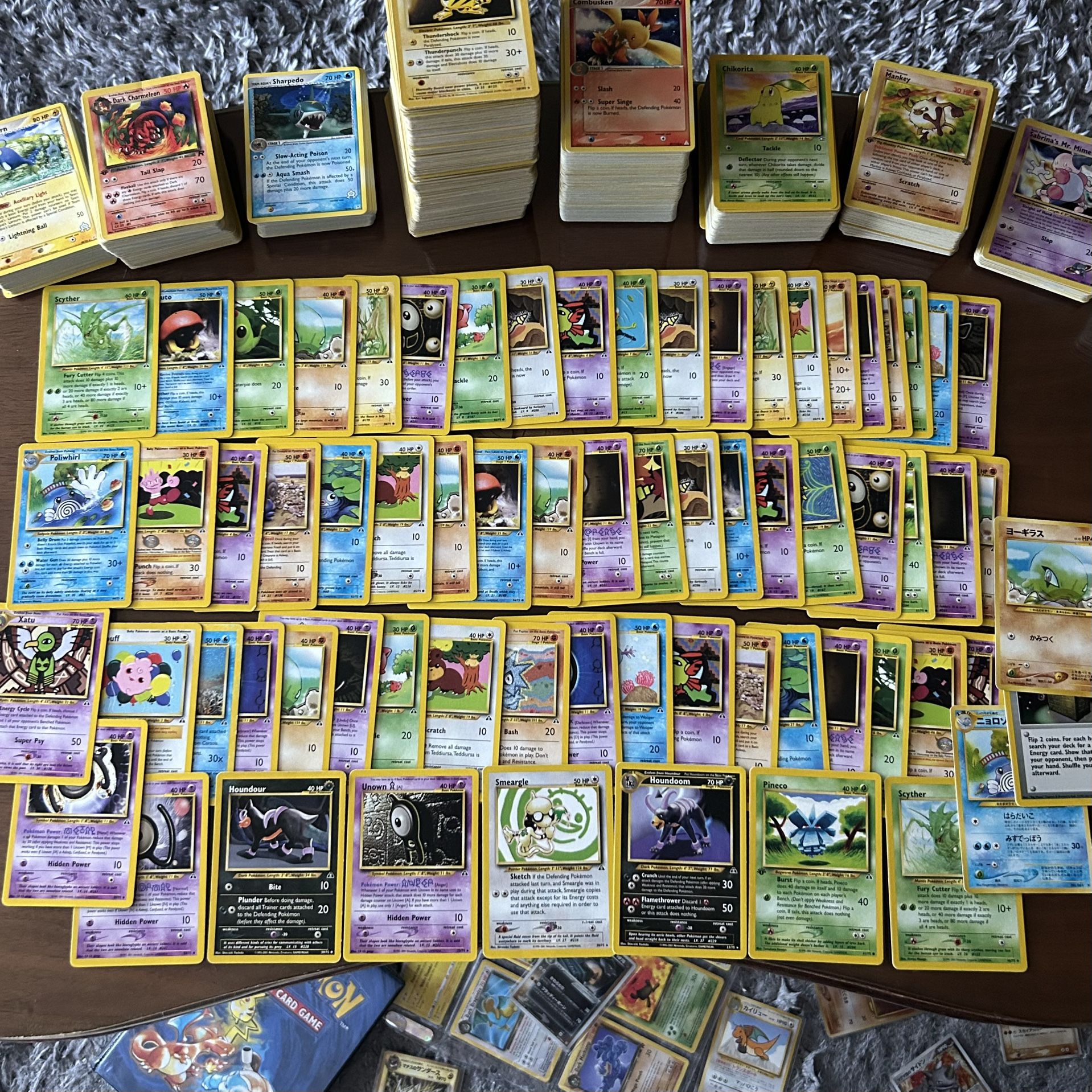 Pokémon 2001 WOTC neo discovery lot of 68 with 1st editions old pocket monsters rares Vintage Pokemon Nintendo Wizards of the Coast Cards
