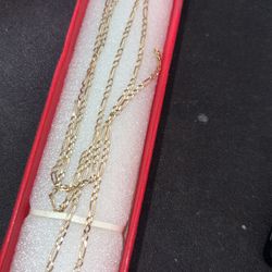 14k figaro gold chain 5.1g