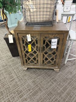 Coast to Coast Coastal Fall Accents 2 Door Cabinet - Weathered Driftwood Brown | Cupboard