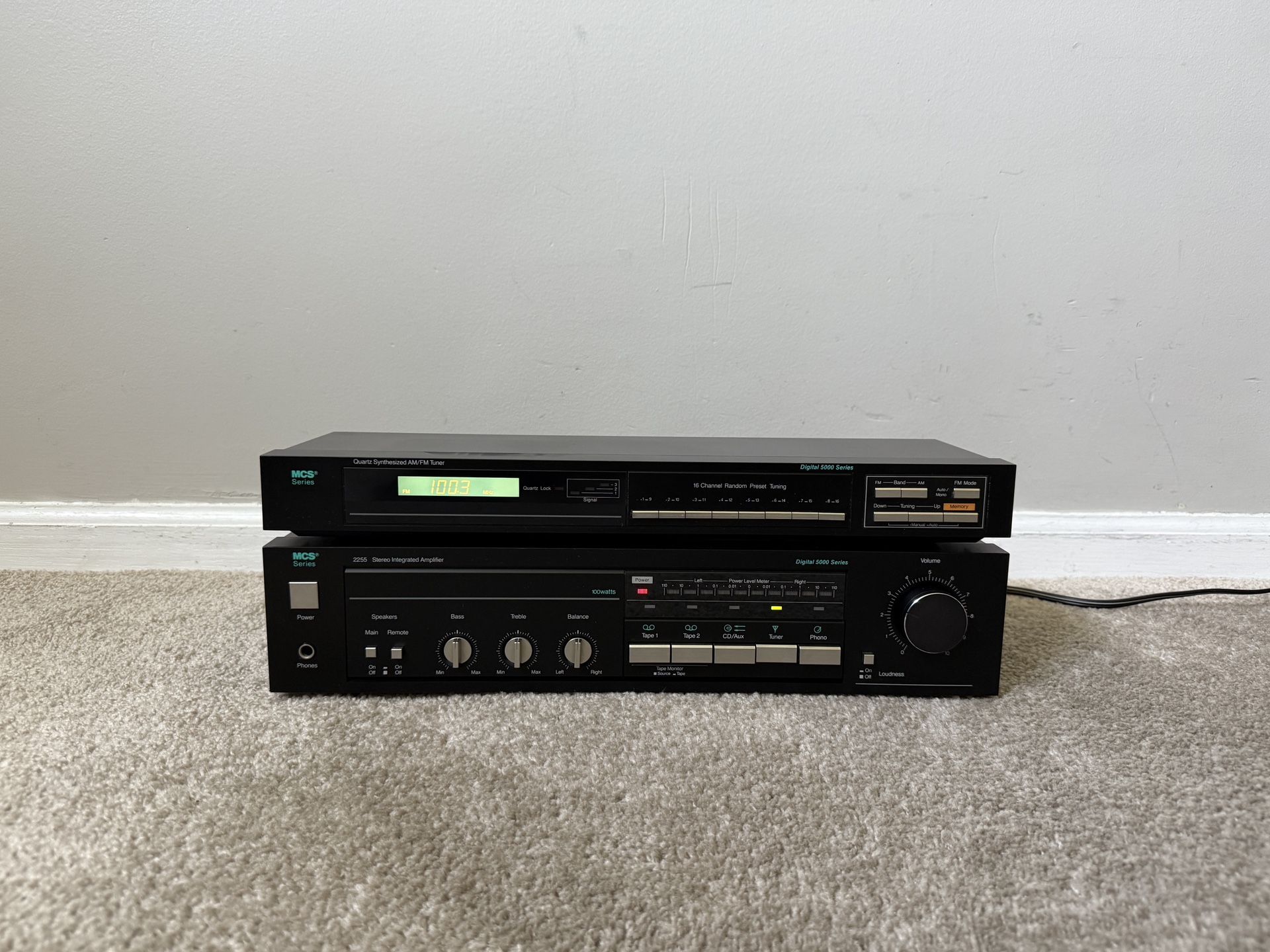 MCS Home Stereo Audio System - Integrated Amplifier and Digital AM FM Radio Tuner Receiver