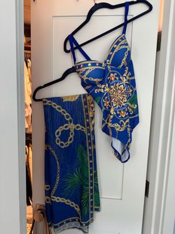 Bathing suit one piece with wrap