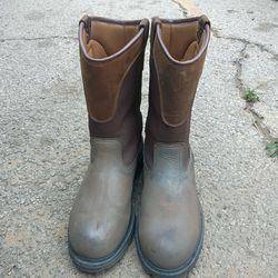 Steal toe work boots