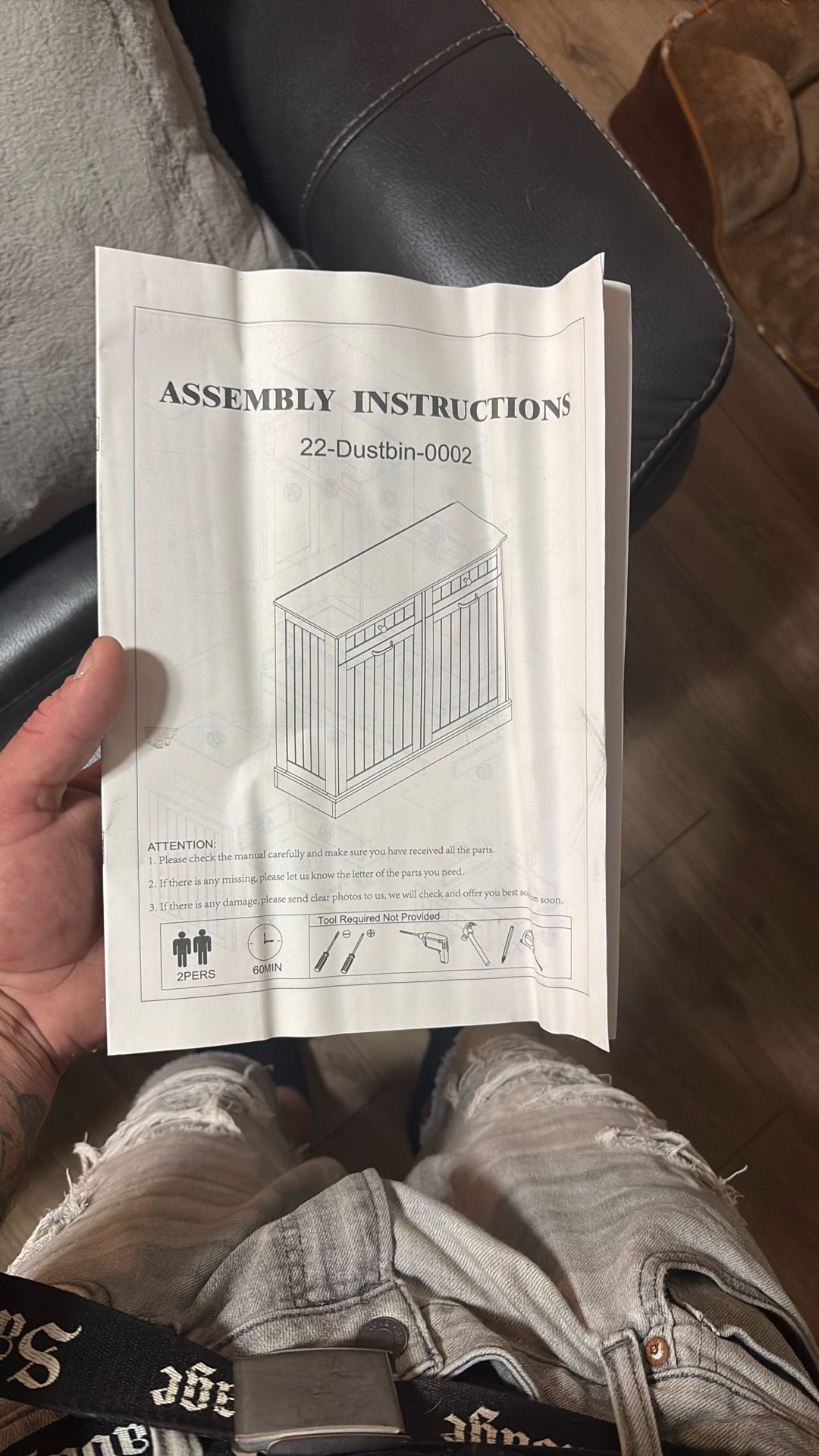 Decorative home decor, dustbin double with drawers. Absolutely brand new just been open to pull out the instructions to take a picture of it cause cou