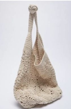 Zara Crochet Maxi Bucket Bag