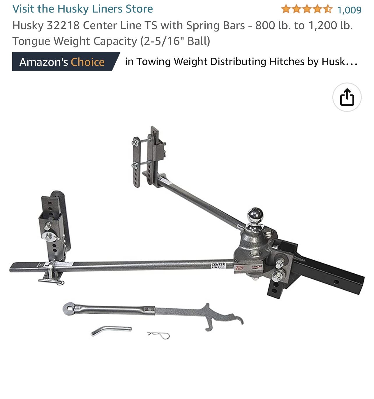 Husky Centerline TS Weight Distribution Hitch for Sale in Rochester, WA