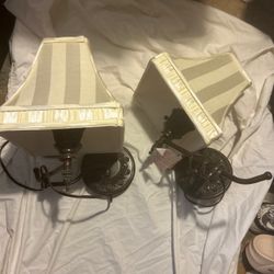 # 8701 2 metal Wall lamps with shades