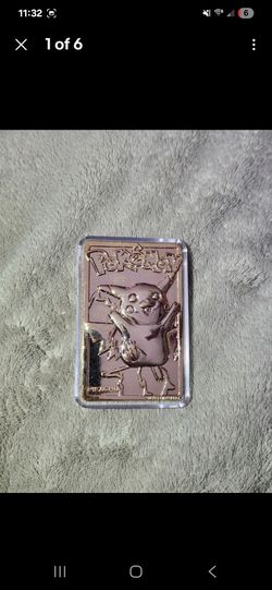 1999 Pokémon Burger King Pikachu 23K Gold Plated Card w/ Poké Ball & COA No Box