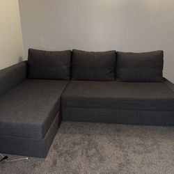  IKEA FRIHETEN Sleeper Sectional w/ Storage – $350 (Dark Gray) 