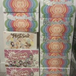 Pop Mart Labubu Whole Set Big Into Energy Have A Seat Macaroon Authentic