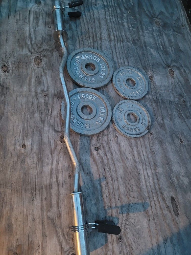 curl Bar N Weights