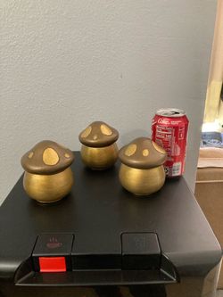 Set of 3 Small Mushrooms Jars for $10