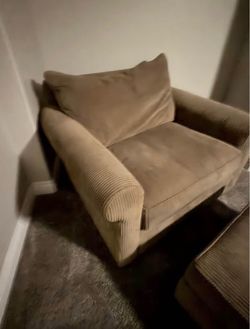 Armchair and ottoman