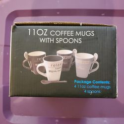 Coffee Mugs With Stir Spoons