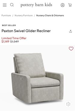 Pottery Barn Baby Swivel Glider Recliner / Rocking Chair