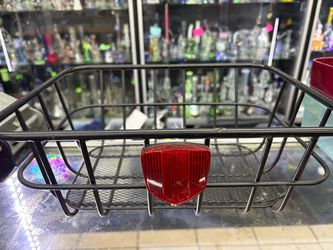 Black Metal Bike Rear Rack Basket