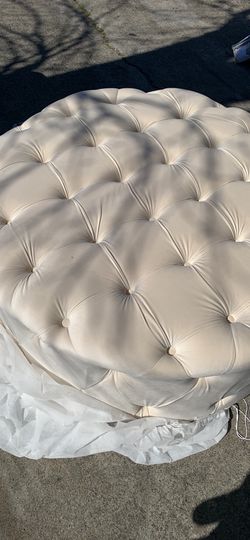 Brand New Velvet Cream Circle Couch