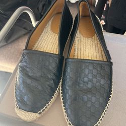 GG Signature Leather Espadrilles