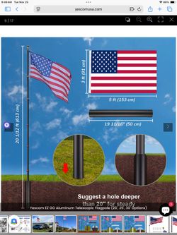 Aluminum Sectional Flagpole Kit 