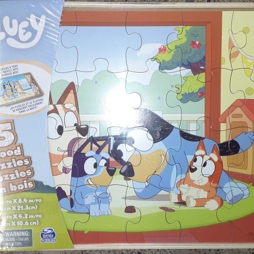 New Bluey 5 Wood Puzzle Set for Sale in Cleveland, OH - OfferUp