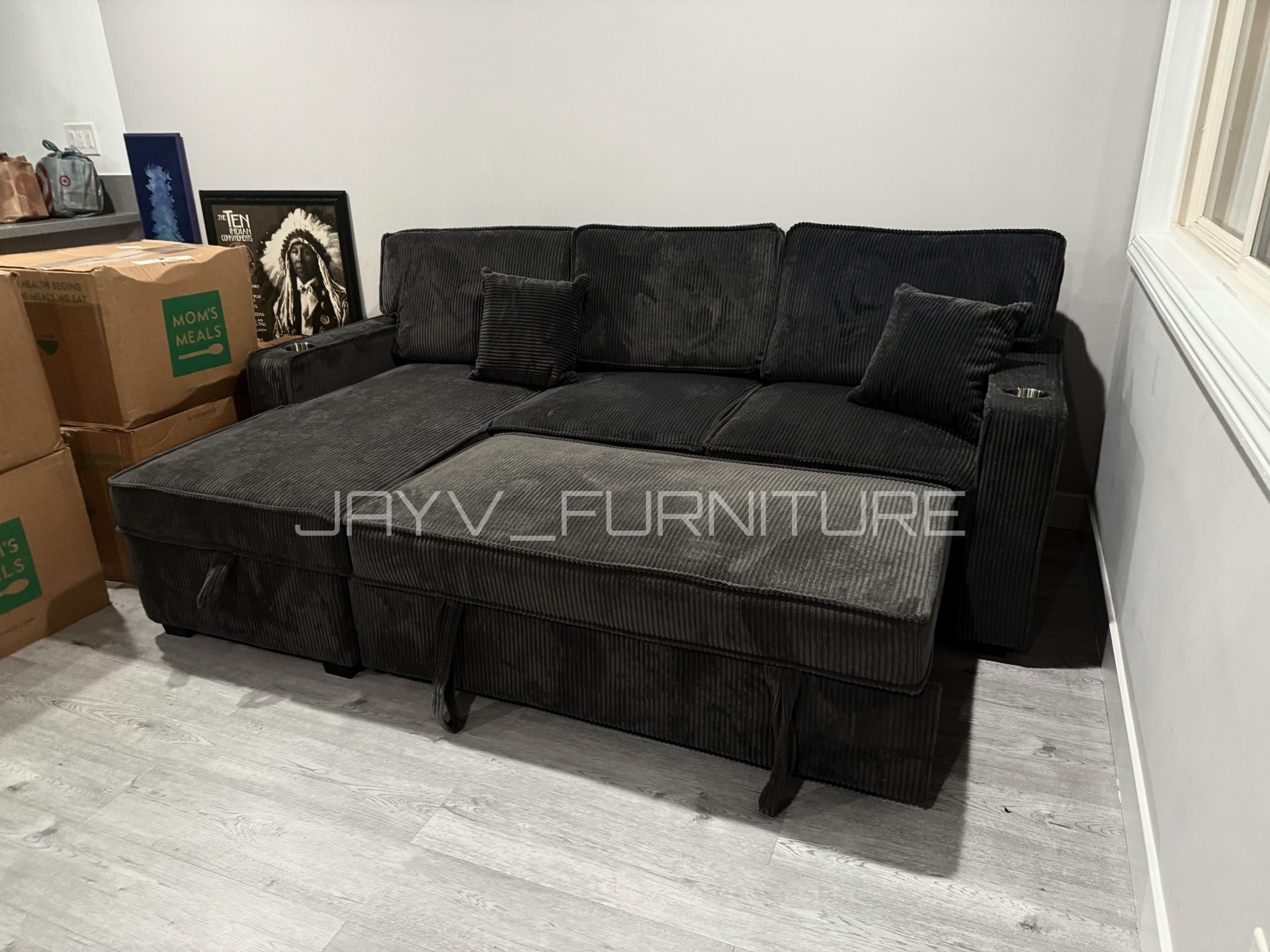 New Black Sofa Bed 