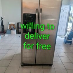 Frigidaire Stainless Steel Side By Side Refrigerator 21 Cuft (size 33" W 68" H