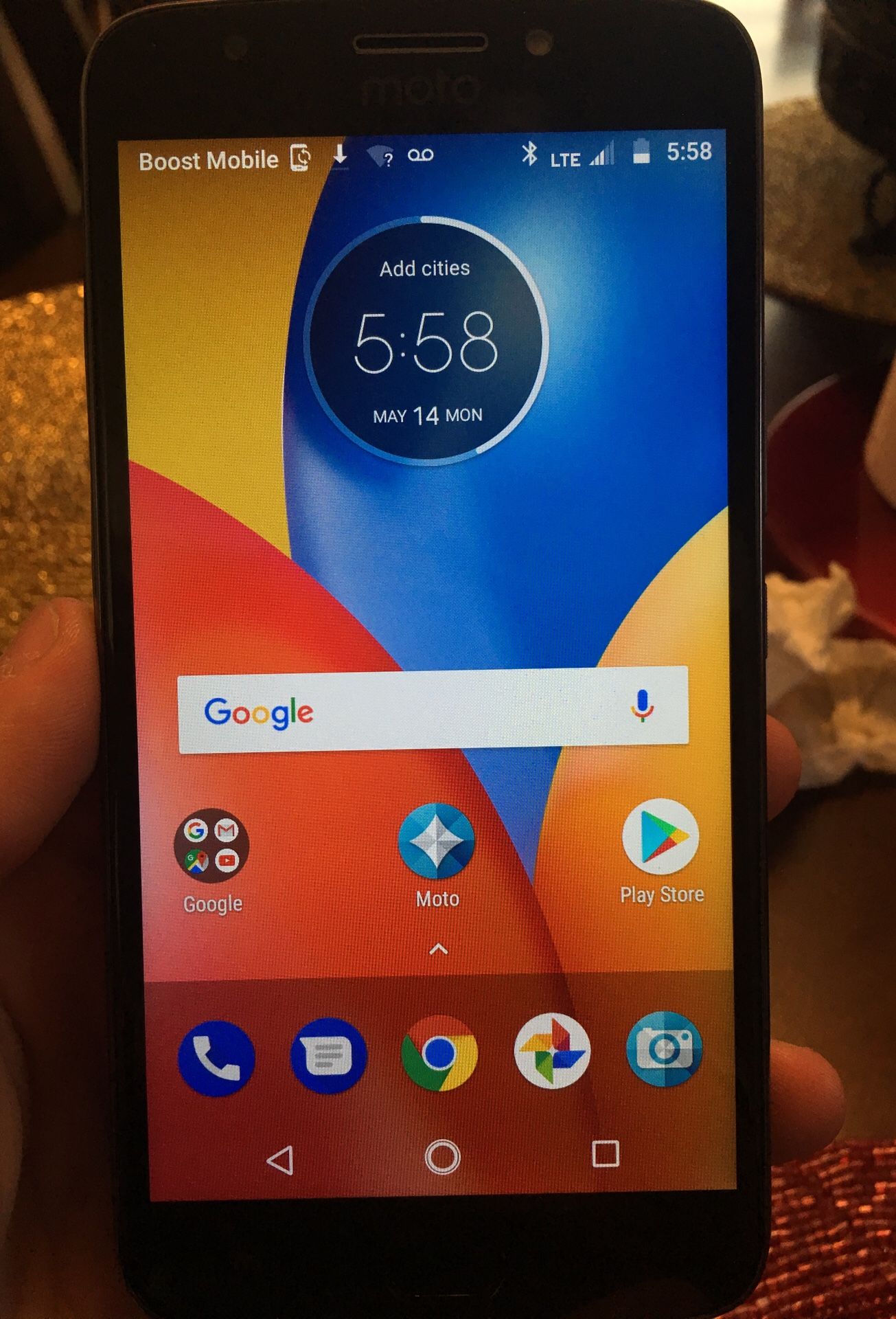 GOOD CONDITION- Moto E4 plus- carries boost mobile /sprint