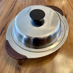 Mid-Century Stainless Steel Serving Bowl